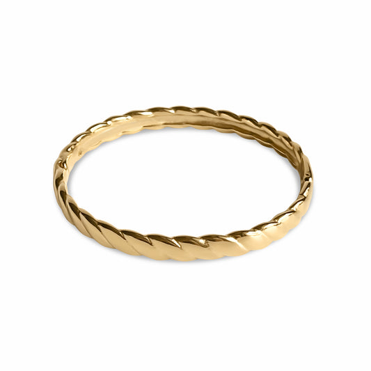 Thera Ripple Hinged Bangle